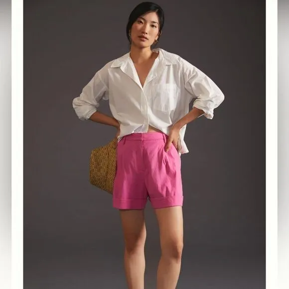 Rag and Bone Linen Ivy Shorts in Pink, Size 4, NWT
