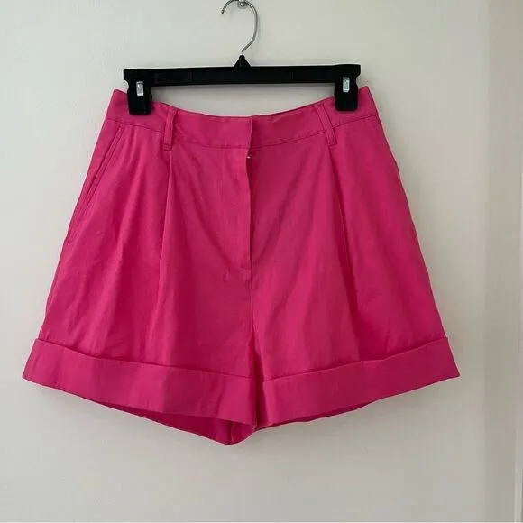 Rag and Bone Linen Ivy Shorts in Pink, Size 4, NWT