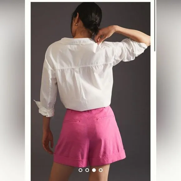 Rag and Bone Linen Ivy Shorts in Pink, Size 4, NWT