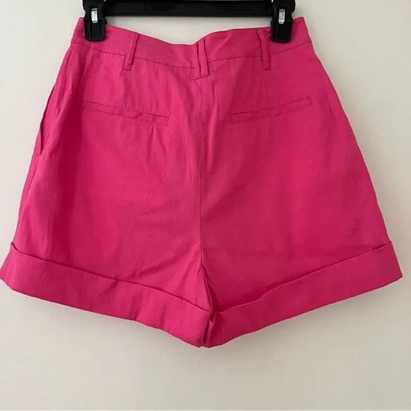 Rag and Bone Linen Ivy Shorts in Pink, Size 4, NWT