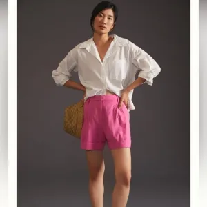 Rag and Bone Linen Ivy Shorts in Pink, Size 4, NWT