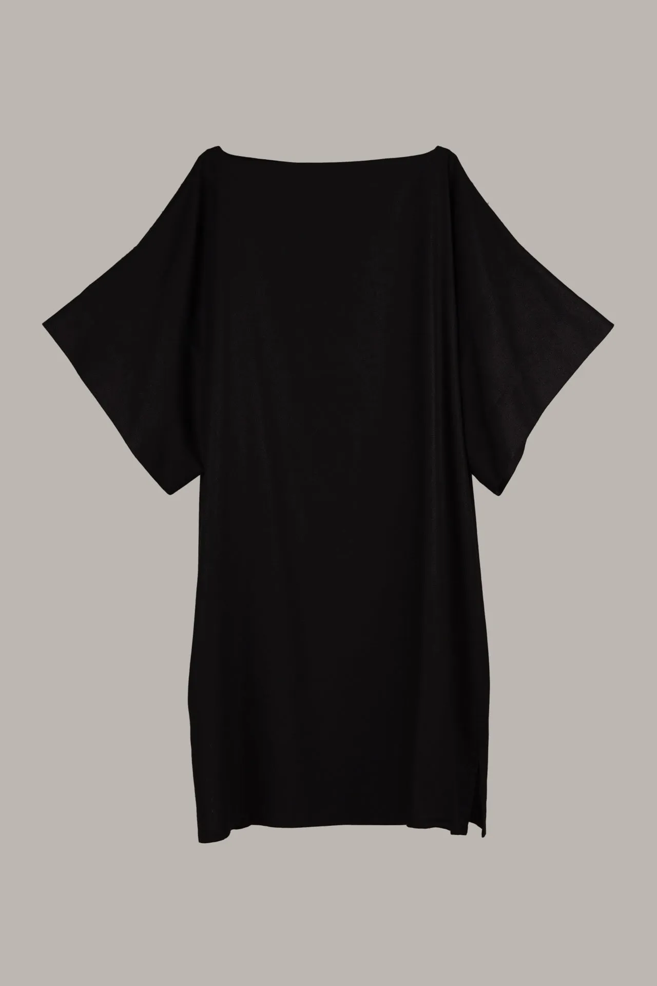 Rectangle Kaftan in Black Parachute Silk
