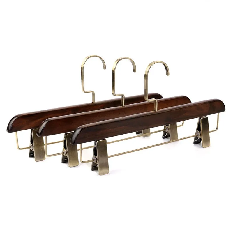 Retro Solid Wood Pants Hanger Pants Clip Wooden Pants Clip Skirt Clip