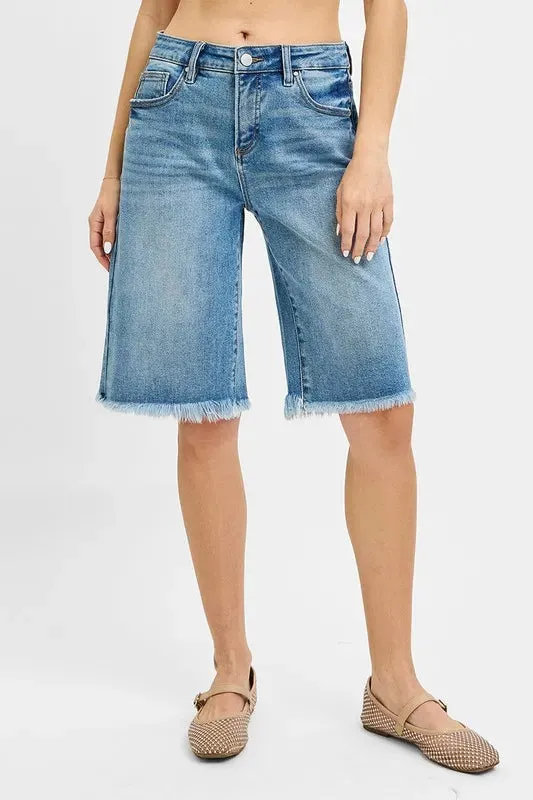RISEN Mid Rise Fit Bermuda Shorts