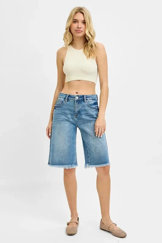 RISEN Mid Rise Fit Bermuda Shorts