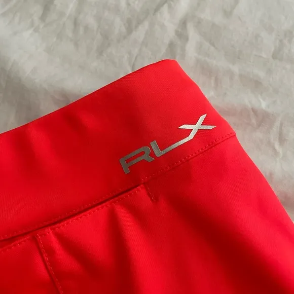 RLX Ralph Lauren Blaze Red Tennis Golf Prep Mini Skort