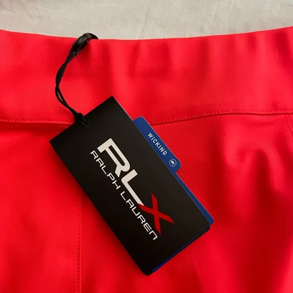 RLX Ralph Lauren Blaze Red Tennis Golf Prep Mini Skort