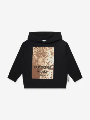 Roberto Cavalli Boys Tiger Hoodie in Black