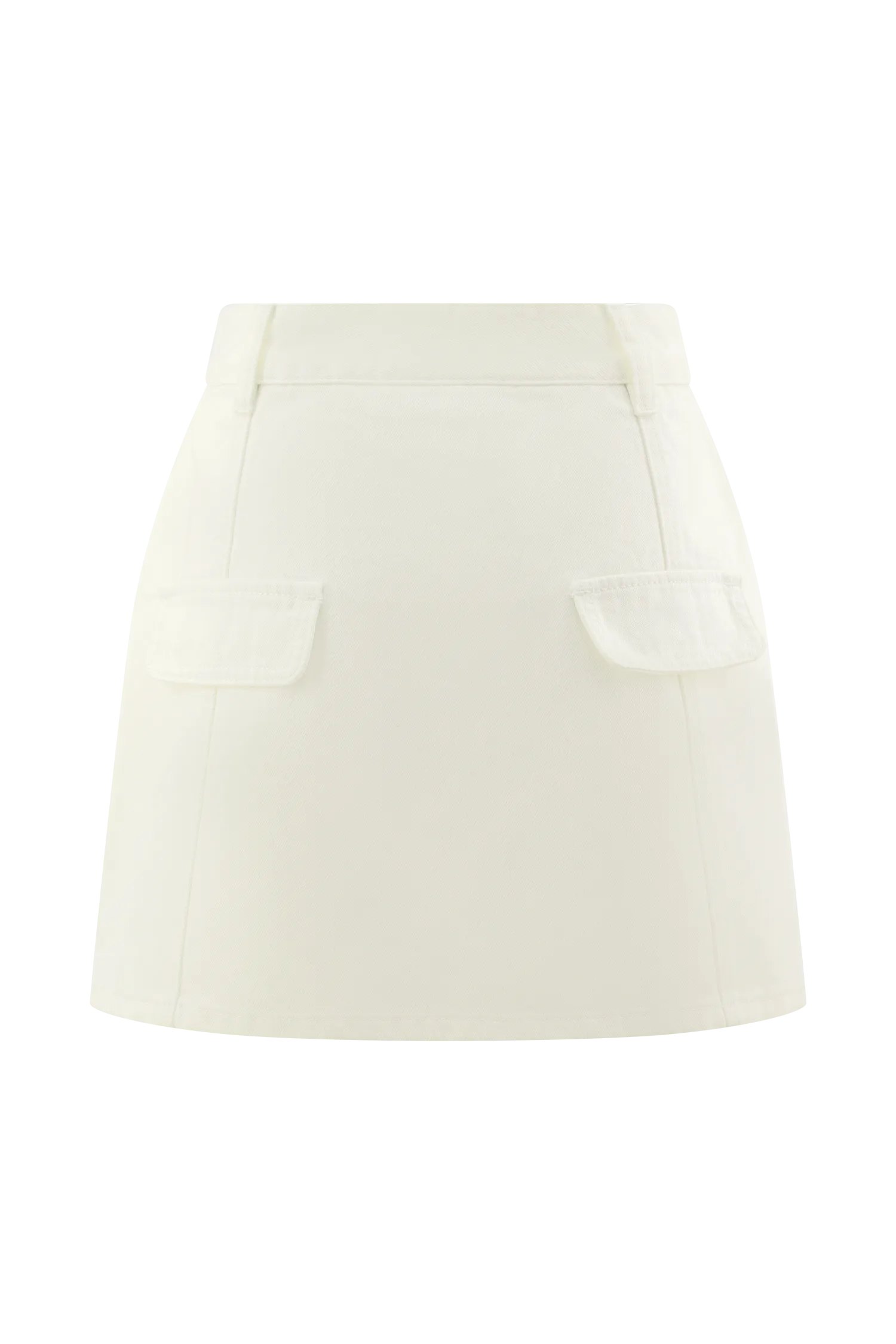 Rosalyn Mini Denim Skort - White