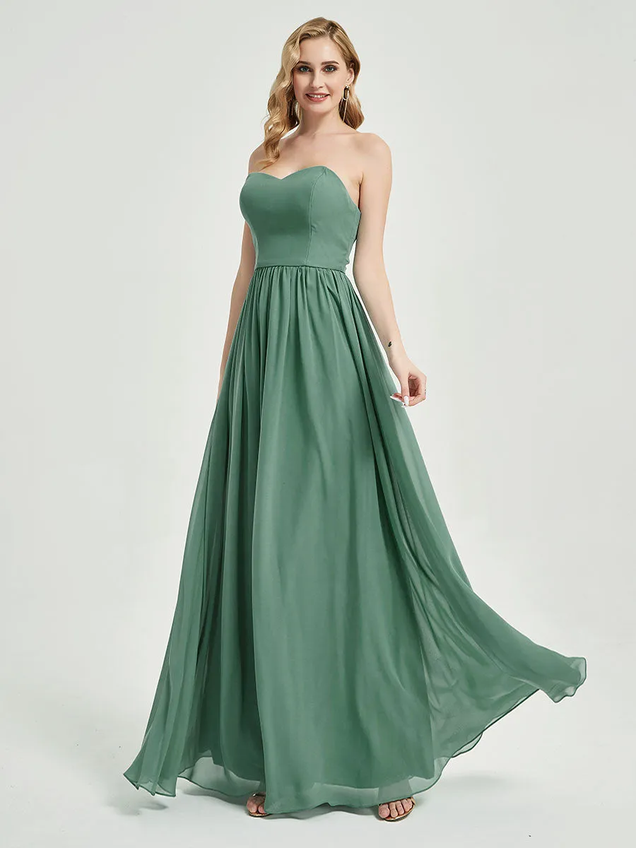 Royal Purple 3 In 1 Convertible Chiffon Floor Length Bridesmaid Dress