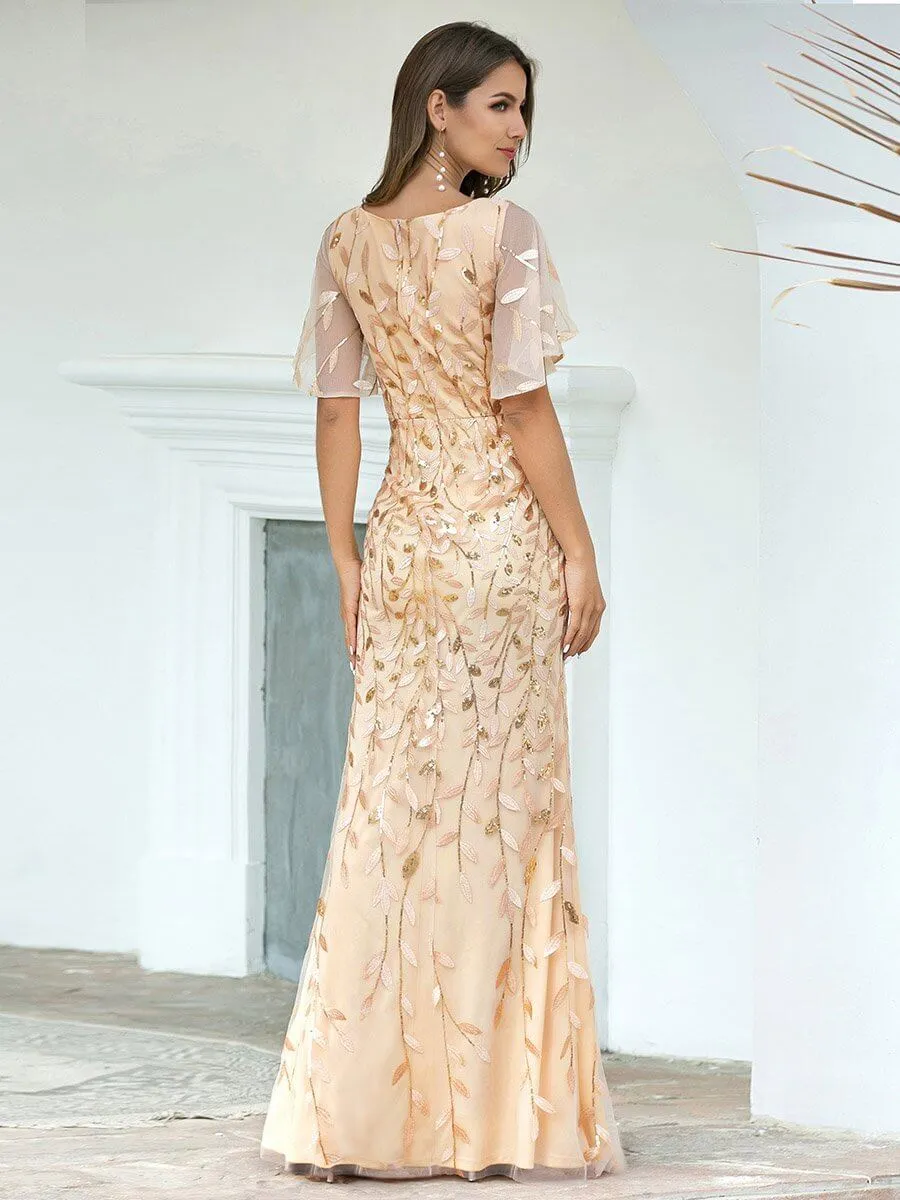 Roycebridal Eliza tulle sleeve mother of bride or bridesmaid dress