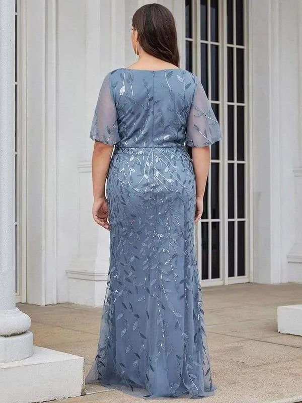 Roycebridal Eliza tulle sleeve mother of bride or bridesmaid dress