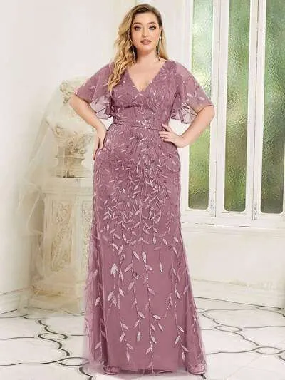 Roycebridal Eliza tulle sleeve mother of bride or bridesmaid dress