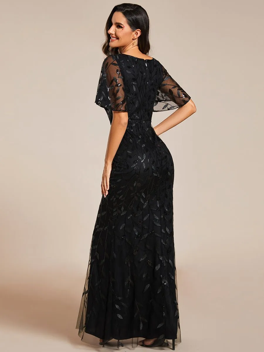 Roycebridal Eliza tulle sleeve mother of bride or bridesmaid dress