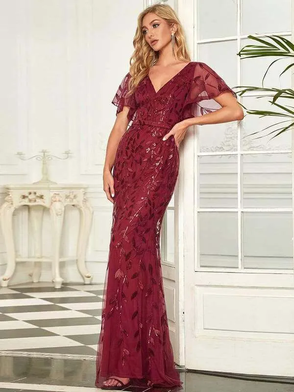 Roycebridal Eliza tulle sleeve mother of bride or bridesmaid dress