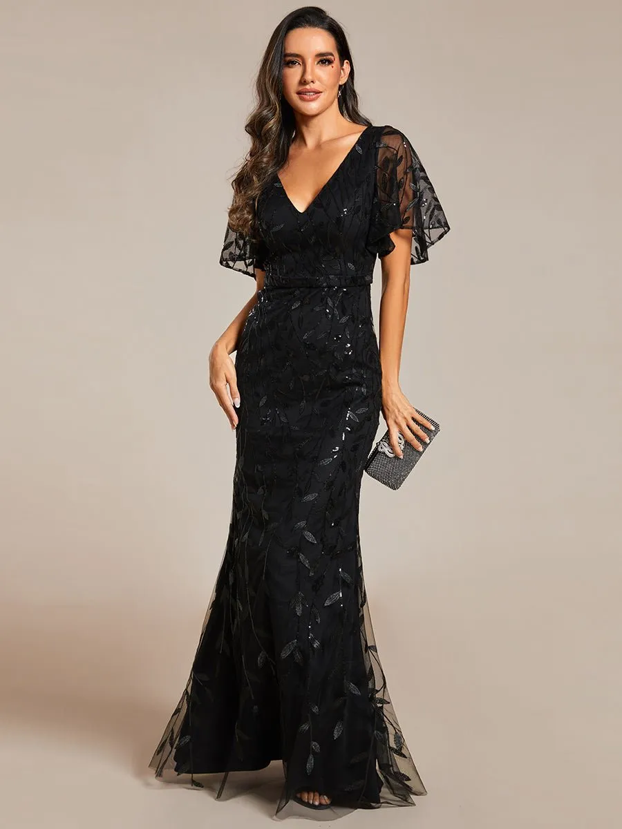 Roycebridal Eliza tulle sleeve mother of bride or bridesmaid dress