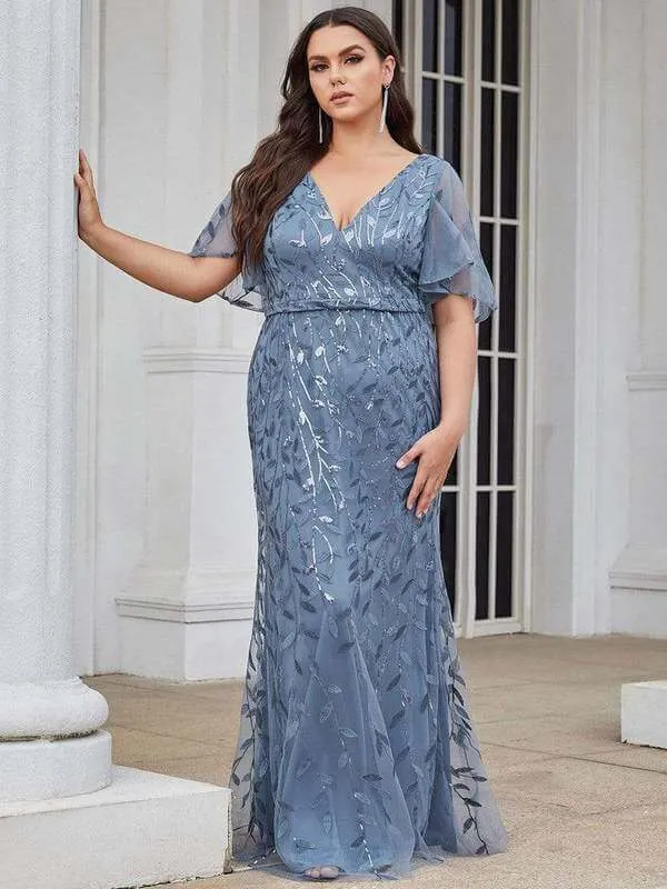 Roycebridal Eliza tulle sleeve mother of bride or bridesmaid dress
