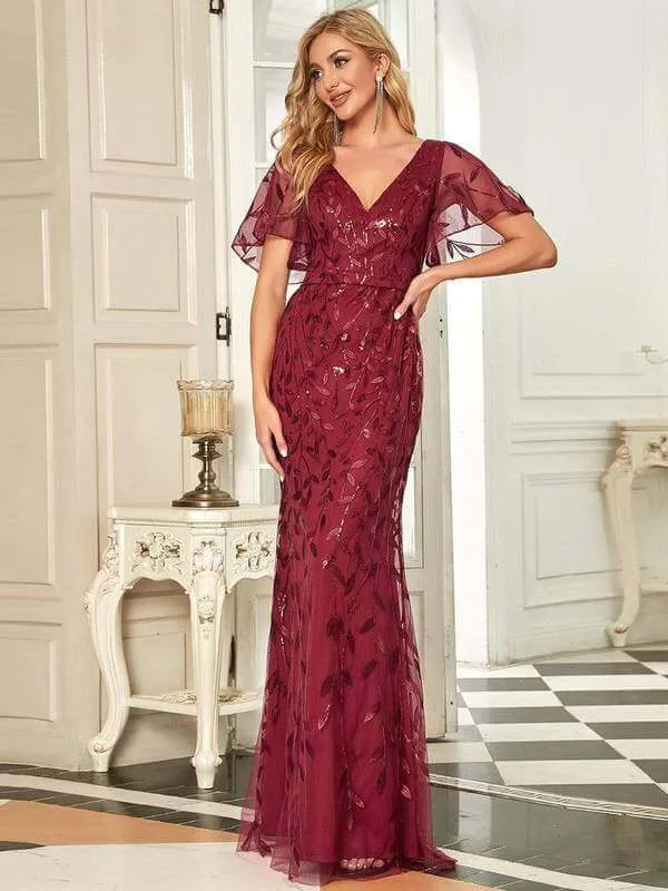 Roycebridal Eliza tulle sleeve mother of bride or bridesmaid dress