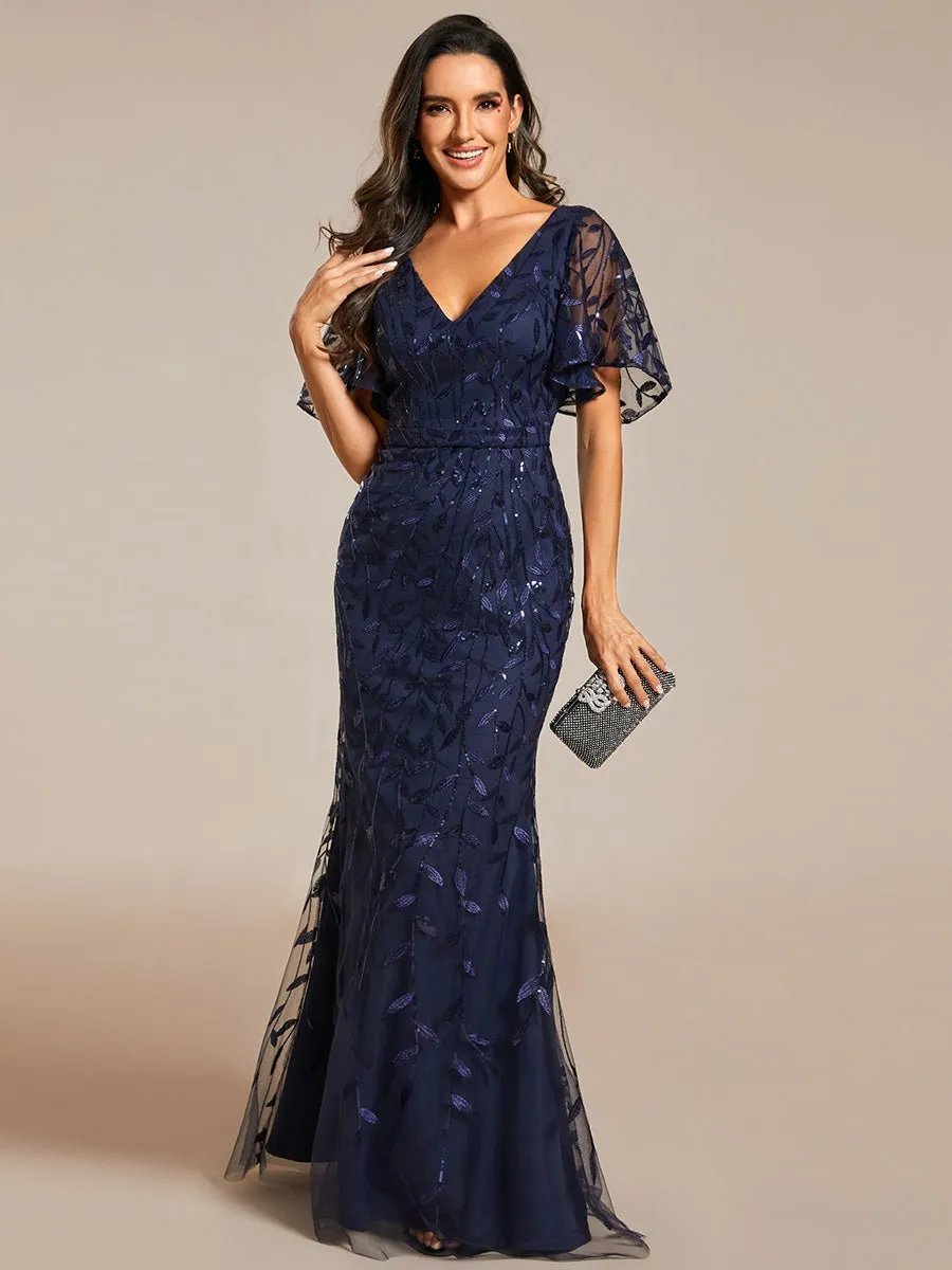 Roycebridal Eliza tulle sleeve mother of bride or bridesmaid dress