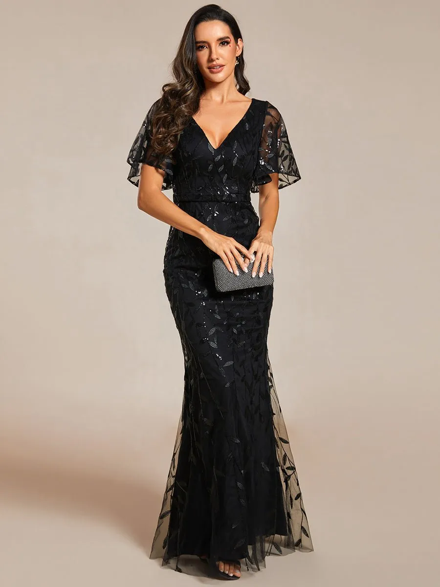 Roycebridal Eliza tulle sleeve mother of bride or bridesmaid dress