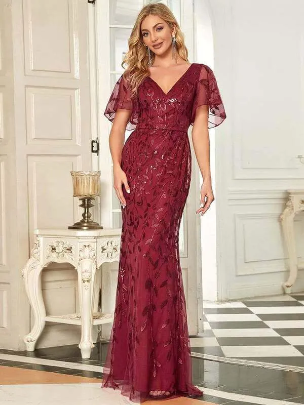 Roycebridal Eliza tulle sleeve mother of bride or bridesmaid dress