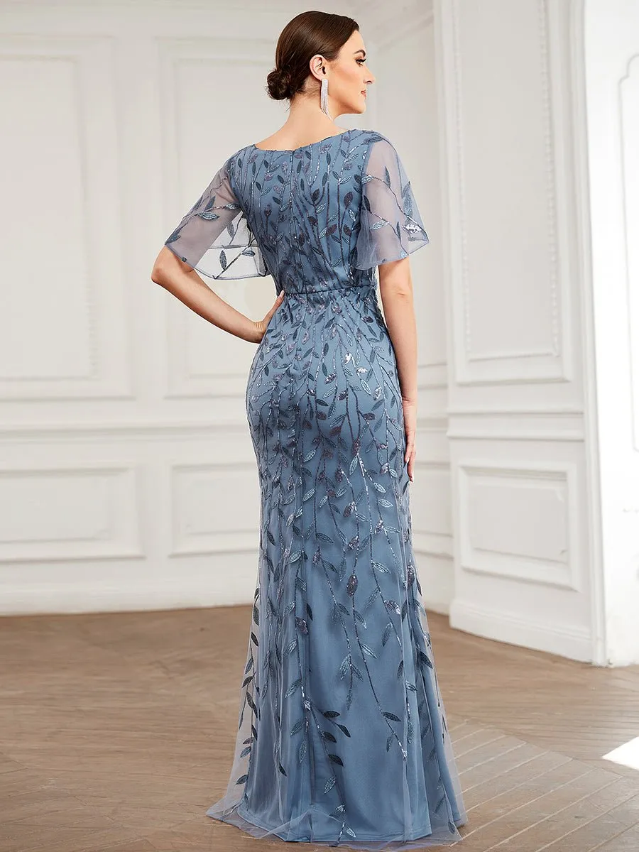 Roycebridal Eliza tulle sleeve mother of bride or bridesmaid dress