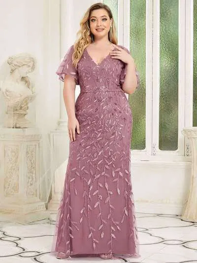 Roycebridal Eliza tulle sleeve mother of bride or bridesmaid dress