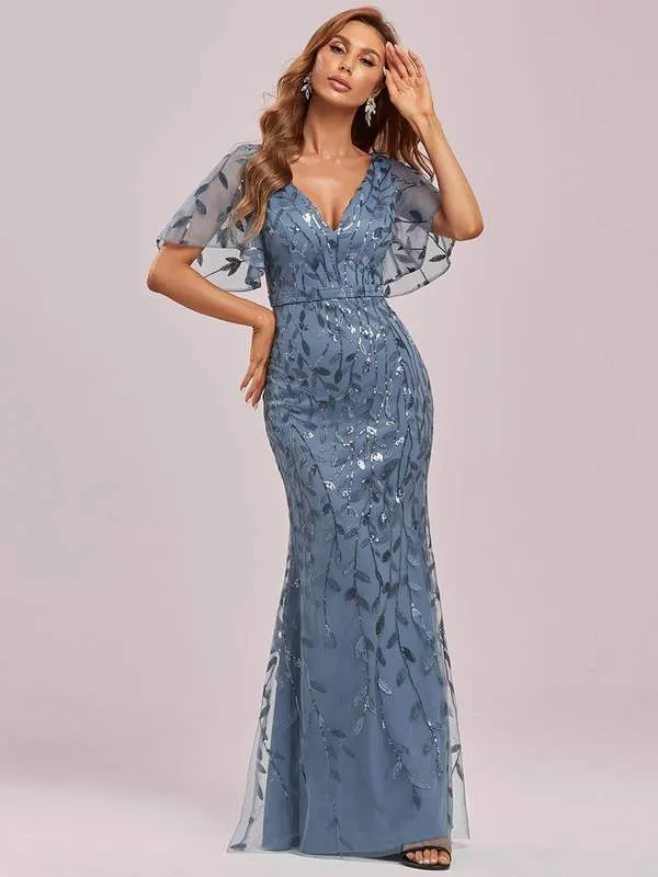 Roycebridal Eliza tulle sleeve mother of bride or bridesmaid dress