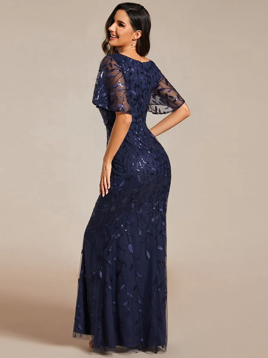Roycebridal Eliza tulle sleeve mother of bride or bridesmaid dress