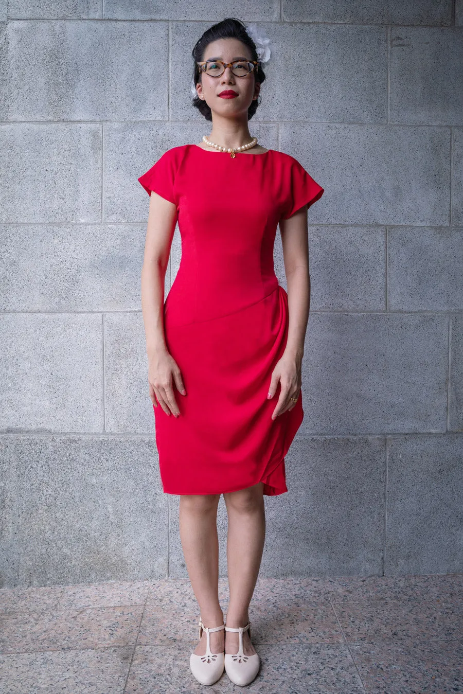 RUTH Side Drape Dress