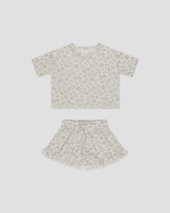Rylee & Cru - Mosie Set - Blue Ditsy