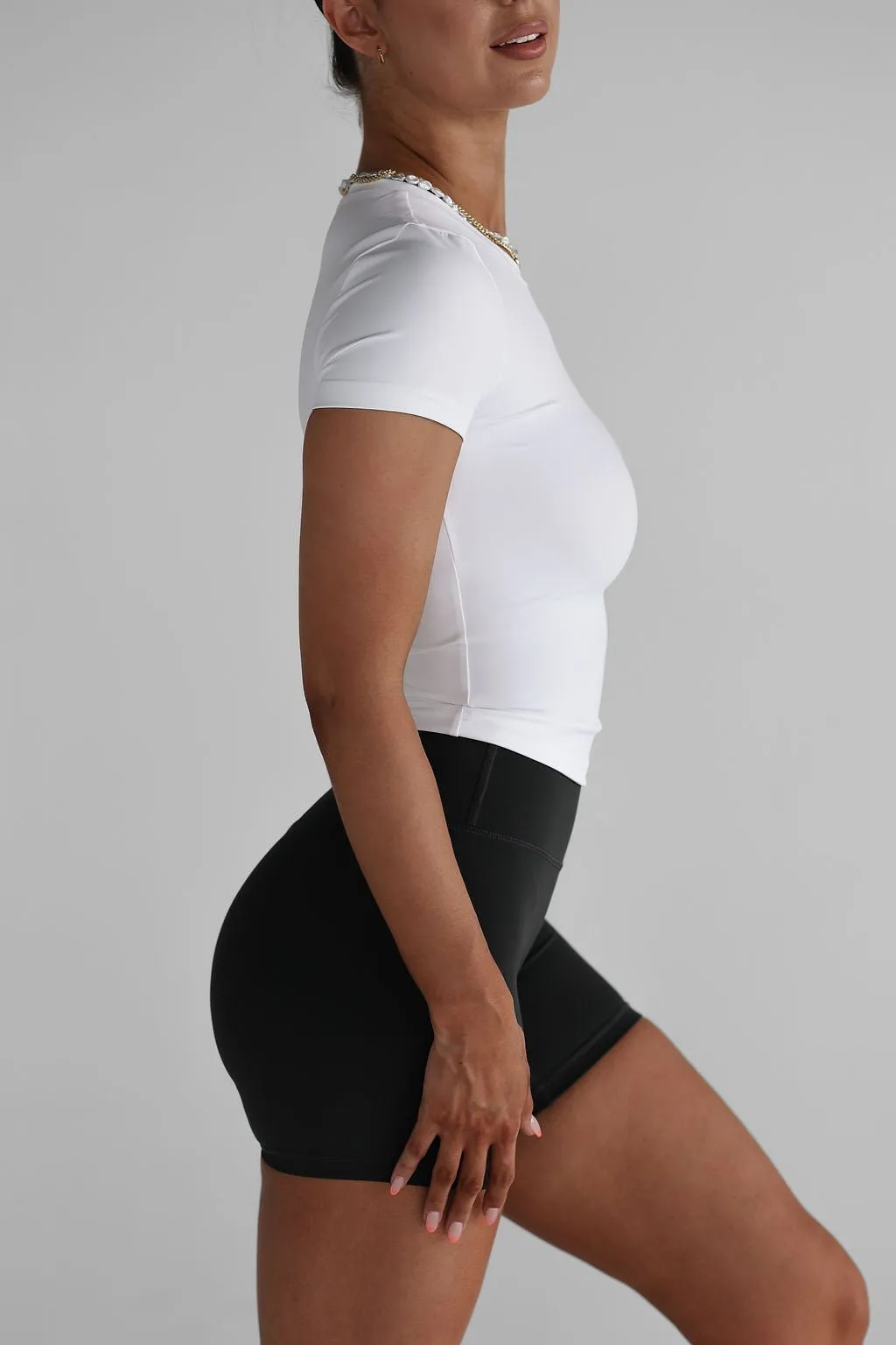 SCULPT Fitted Tee - White