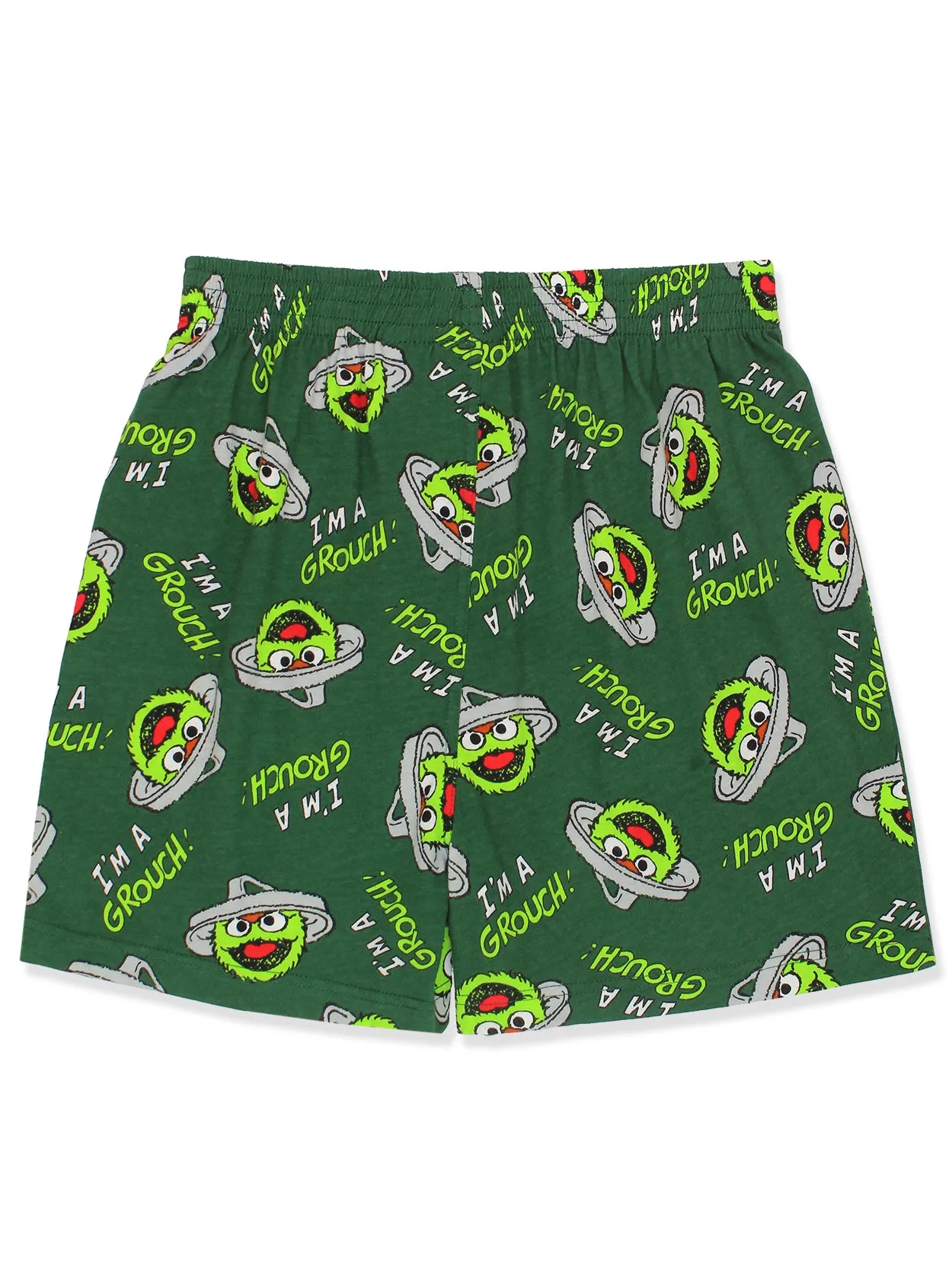 Sesame Street Oscar the Grouch Button Fly Boxer Shorts