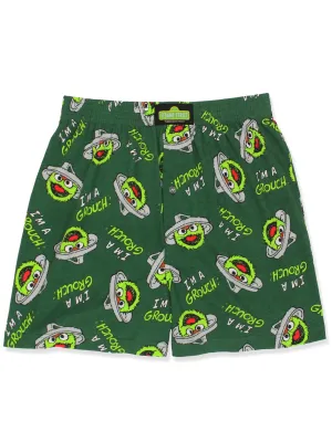 Sesame Street Oscar the Grouch Button Fly Boxer Shorts