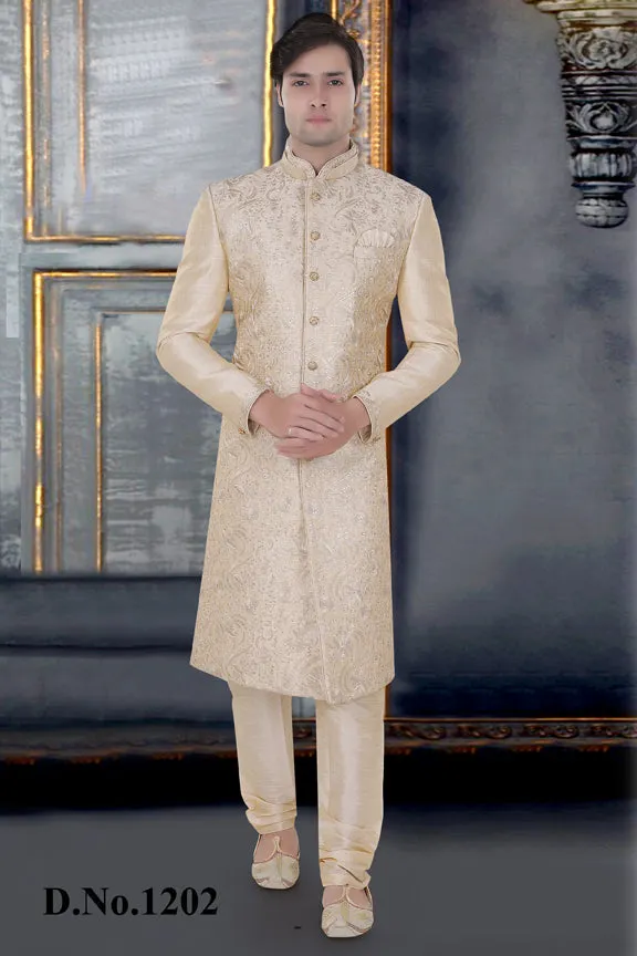Sherwani (Custom Tailored) - (D.No.-1202)