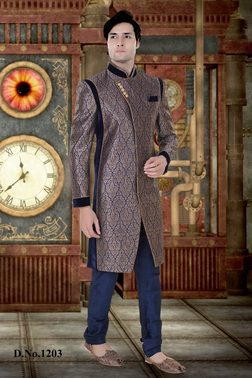 Sherwani (Custom Tailored) - (D.No.-1203)