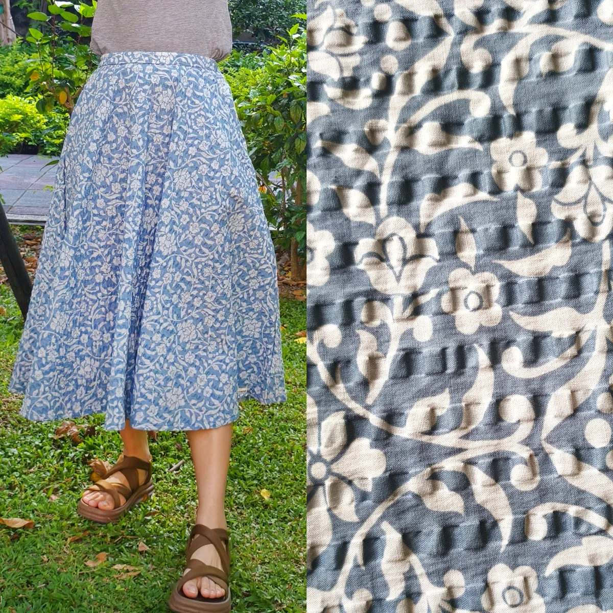 Soft Bloom Skirt-Handmade Circle Skirt