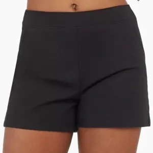 Spanx Polished Stretch Cotton Shorts size Medium Black