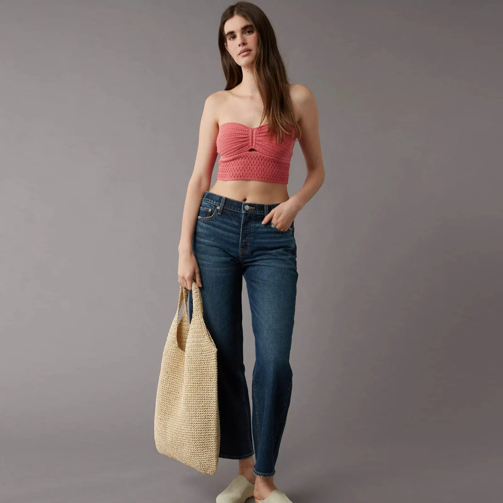 Striped Strapless Knit Bandeau Top for Casual Chic Looks