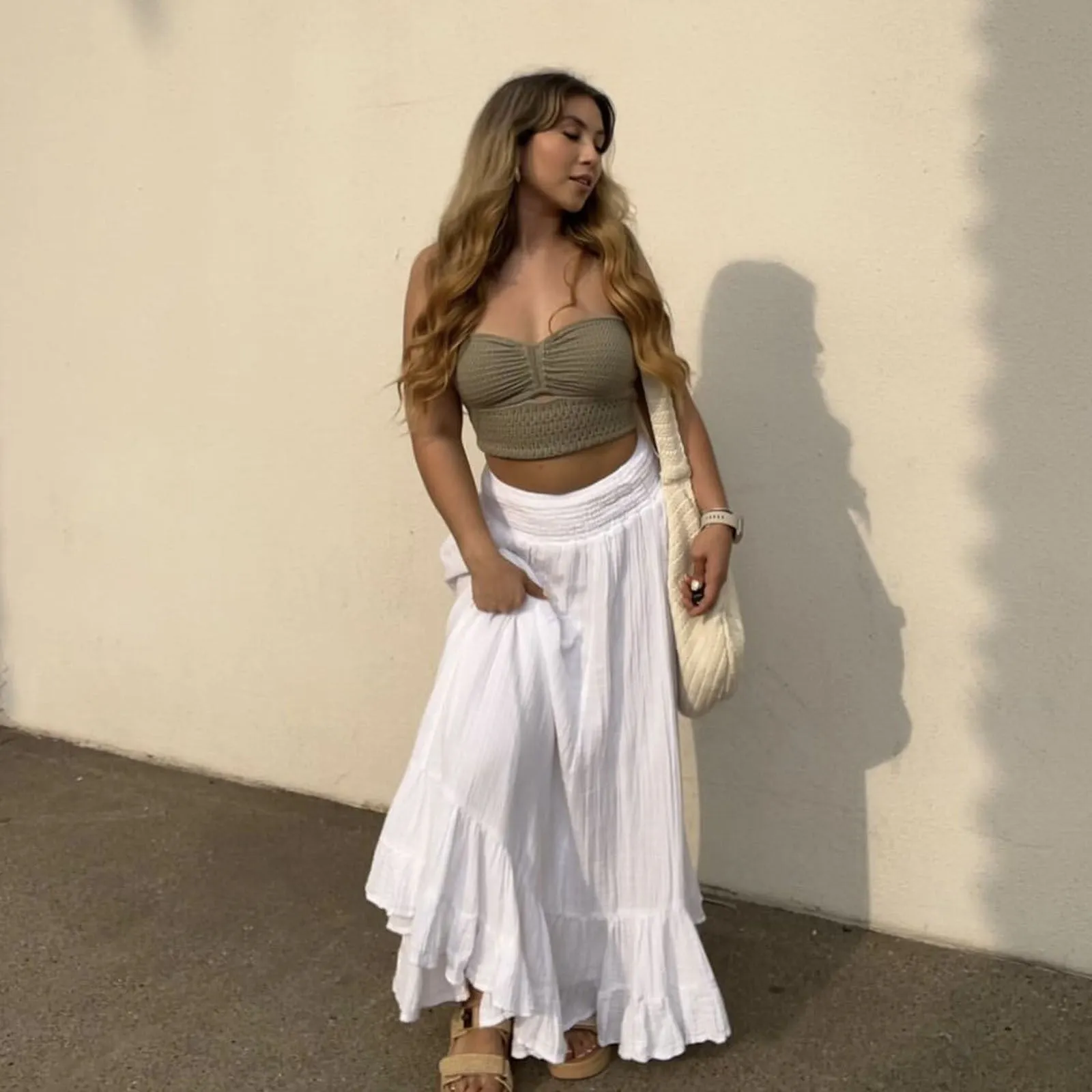 Striped Strapless Knit Bandeau Top for Casual Chic Looks