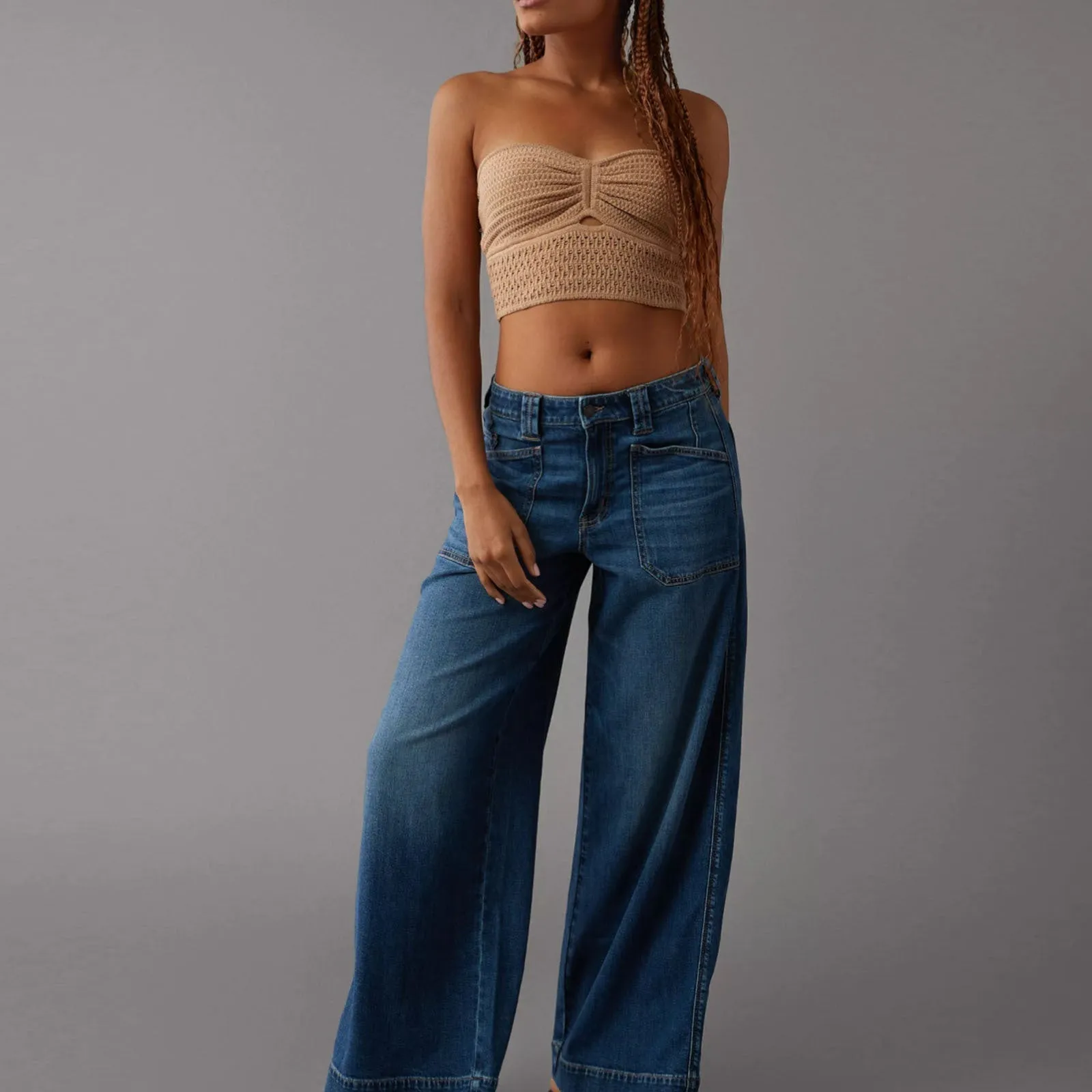 Striped Strapless Knit Bandeau Top for Casual Chic Looks