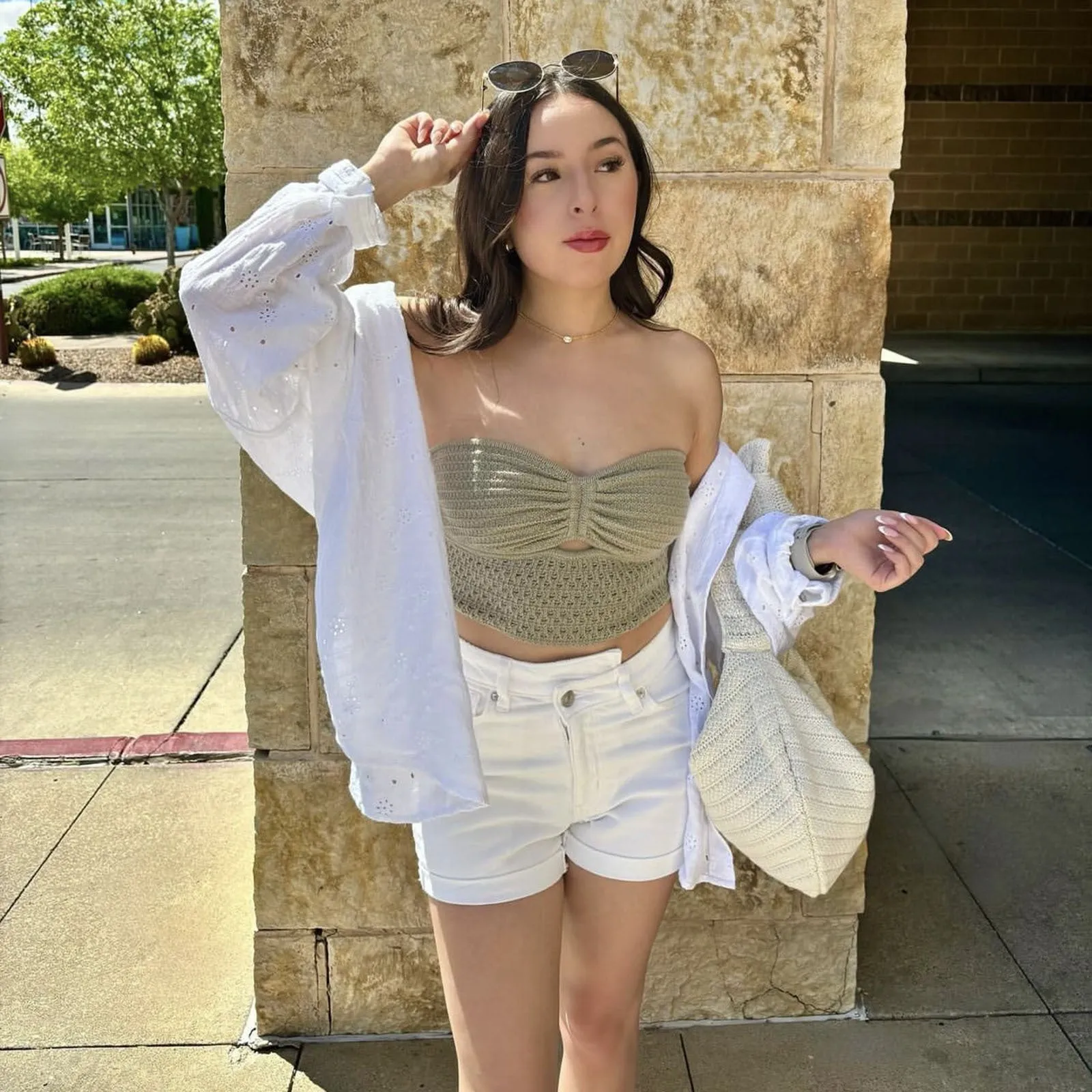 Striped Strapless Knit Bandeau Top for Casual Chic Looks