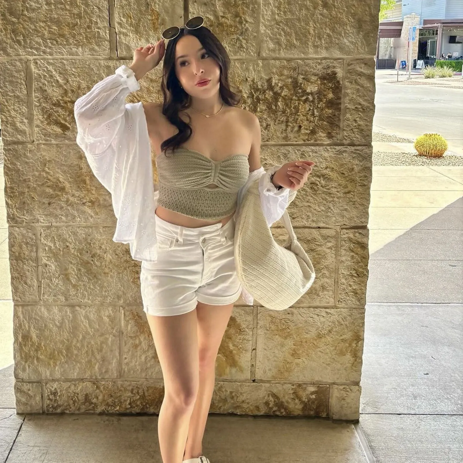 Striped Strapless Knit Bandeau Top for Casual Chic Looks