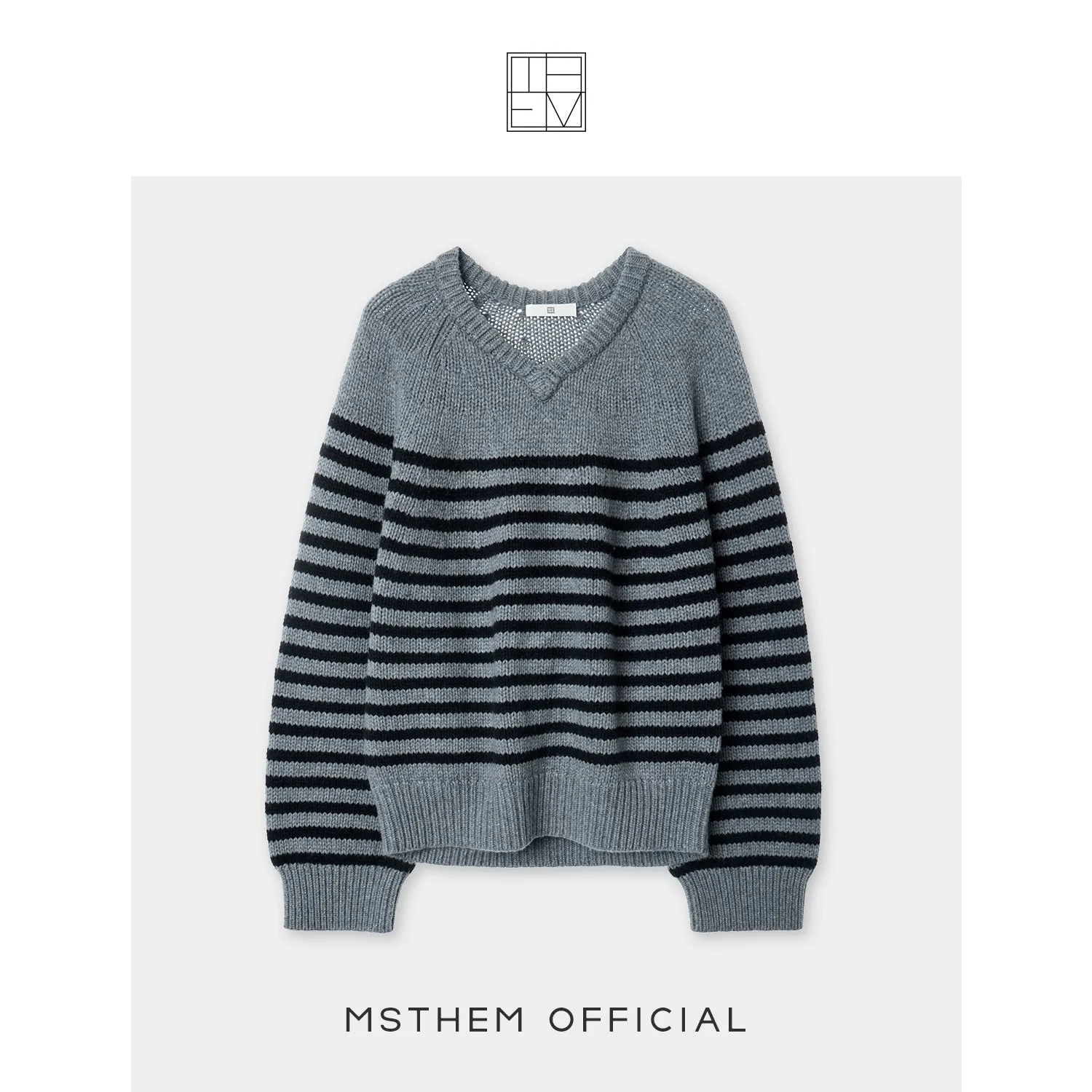Striped V-Neck Sweater