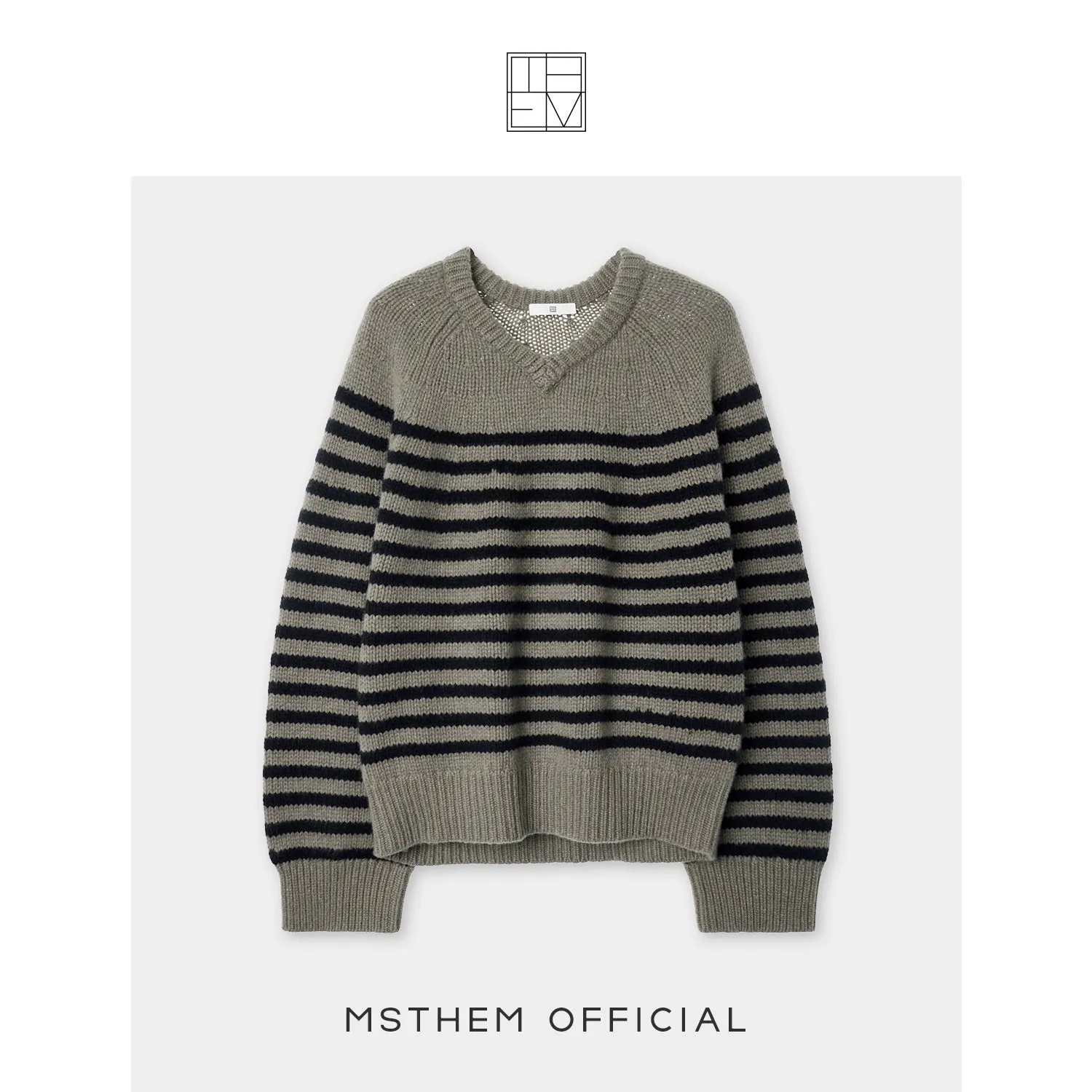 Striped V-Neck Sweater