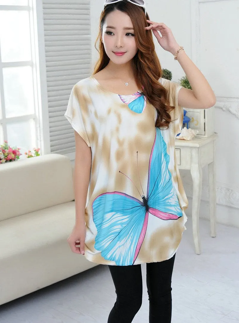 T Shirt Dress Plus Size Women Printing mini dress short sleeve Loose Casual TEES Tops fashion elegant dresses 4xL 5XL