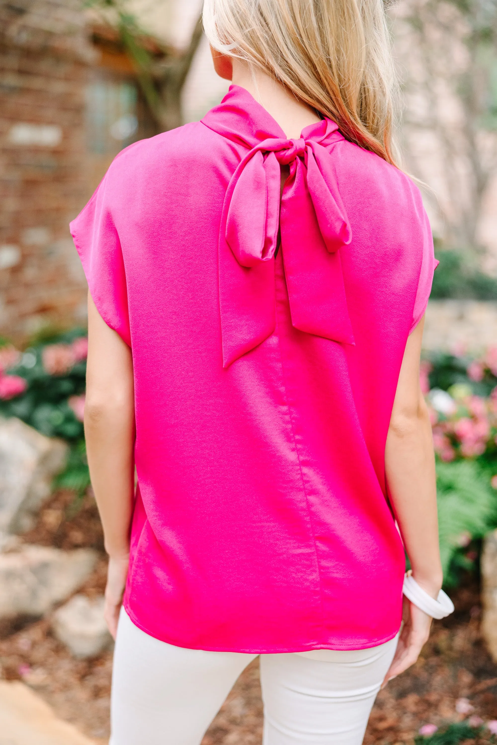 Take A Look Fuchsia Pink Blouse