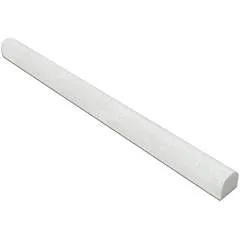 Thassos White Greek Marble 3/4 X 12 Bullnose Liner, Polished
