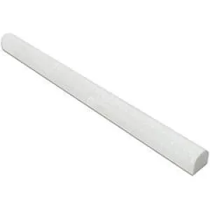 Thassos White Greek Marble 3/4 X 12 Bullnose Liner, Polished