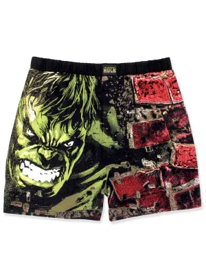 The Incredible Hulk Smash Brick Comic Style Boxer Shorts